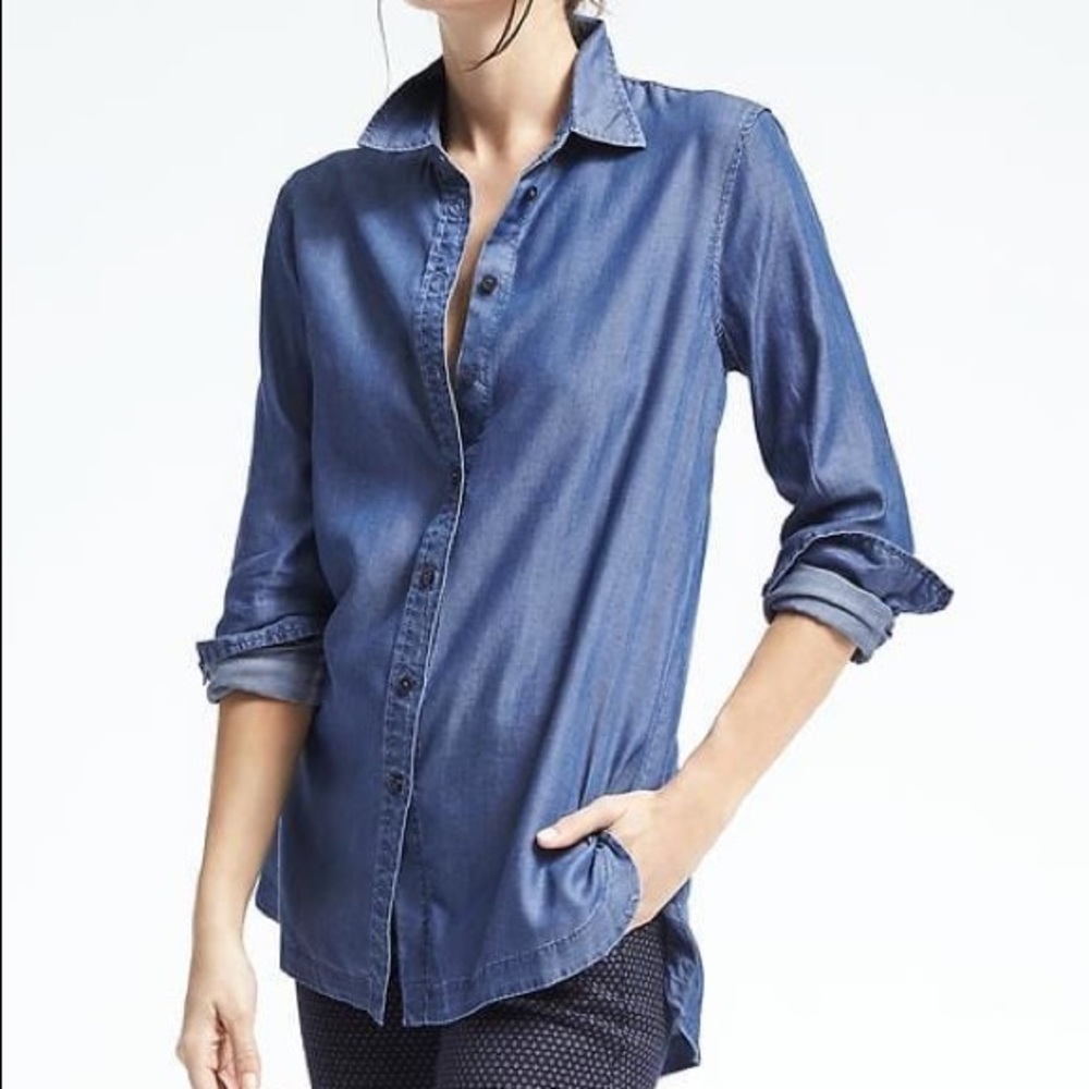 Banana Republic Parker Chambray Boyfriend Tunic